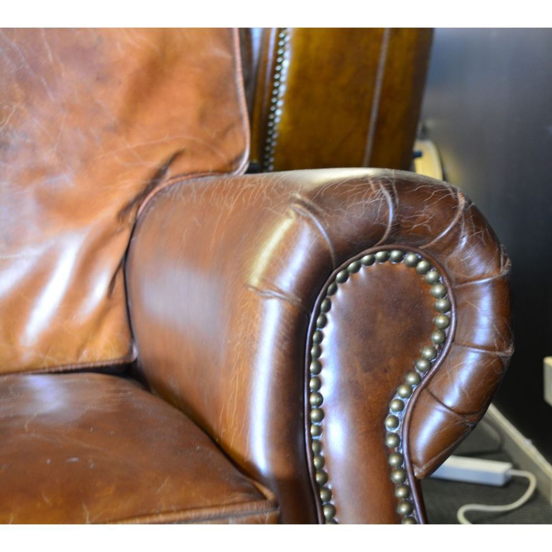 Churchill Aged Italian Leather 2 Seater image 2